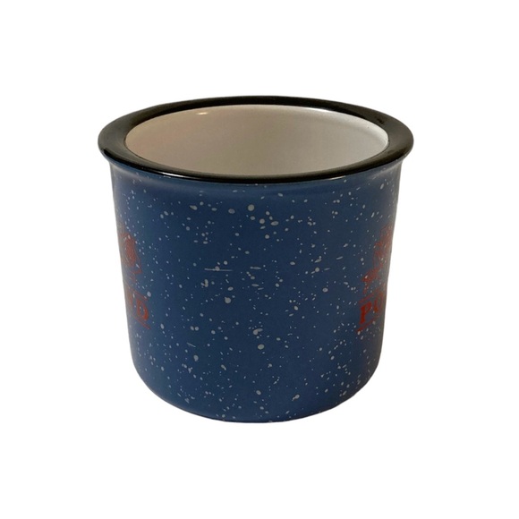 M Ware Portland OR Oregon Blue White Red Black Coffee Tea Mug Roses - Picture 4 of 8